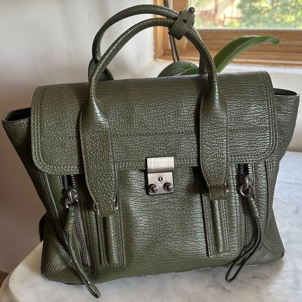 3.1 Philip Lim Medium Pashli Satchel Military Green- Limited Edition